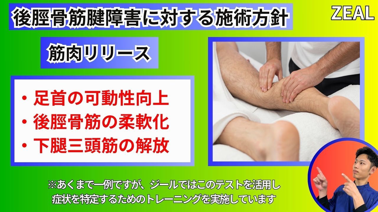 後脛骨筋腱障害の施術方針（筋膜リリース）