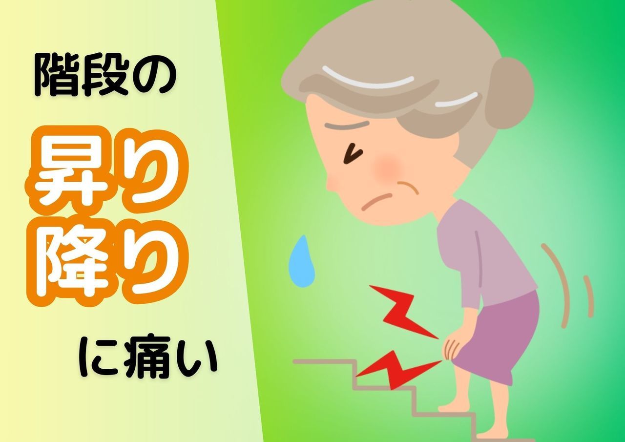 階段の登り降りに痛い